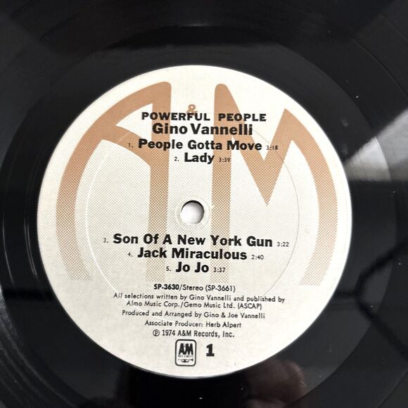 Gino Vannelli Powerful People Vinyl LP- AM Records SP 3630-1974 Pitman Pressing - Picture 4 of 7
